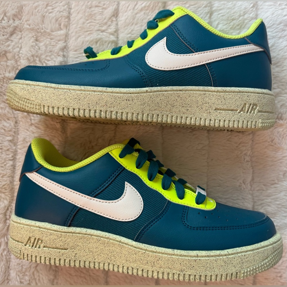 Nike Air Force 1 Crater Classic Bright Spruce/Phantom/Volt Sz 7 women/Sz 5.5Y - Picture 6 of 8